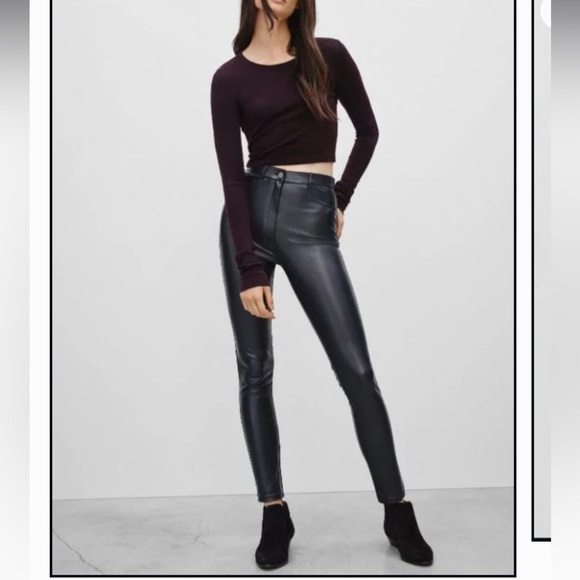 Aritzia Pants - ❗️SOLD❗️Wilfred Free Adrienne Faux Leather Skinny Pants Size 4